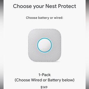 Google Nest Protect (Used - Works Great!) - Battery Smoke & CO detector